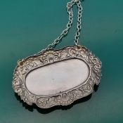 Sterling Silver Unnamed Decanter Ticket Bottle Label Laurence R Watson 1984 (#61792) 3