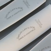 Set Of 6 Tea / Butter Knives Faux Bone Handle Sheffield Steel Vintage Cutlery (#61868) 2