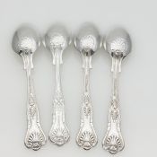 Kings Pattern 4x Tea Spoons Epns Silver Plated Vintage (#61923) 2