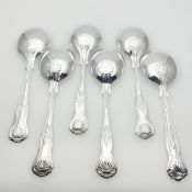Kings Pattern Set Of 6 Soup Spoons Epns A1 Silver Plated Vintage (#61927) 2