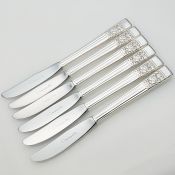 Community Hampton Court Coronation 6x 20cm Knives Silver Plated Handles (#99546) 2