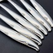 Community Carousel / Silver Flowers Set Of 6 Dinner Forks Silver Plated Boxed (#99735) 2