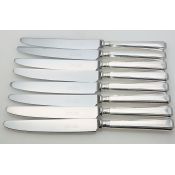 Grecian Pattern - Set Of 8 Dinner Knives Silver Plated & Steel United Cutlers (#99975) 2