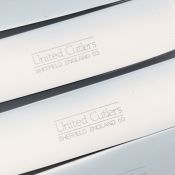 Grecian Pattern - Set Of 8 Dinner Knives Silver Plated & Steel United Cutlers (#99975) 3