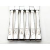 De Montfort Plate Set Of 6 Dinner Knives Silver Plated Handles Cutlery (#99991) 2