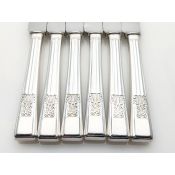 De Montfort Plate Set Of 6 Side/dessert Knives Silver Plated Handles Cutlery (#99992) 2