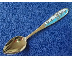 15g Silver Gilt & Enamel Galleon Sailing Ship Spoon - Russian 875 - Vintage (#100004)