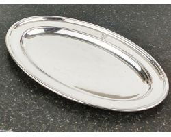 Good 14 Inch Oval Platter Tray Dish Silver Plated Walker & Hall 1927 (#100013)