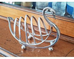 Antique Silver Plated Swan Toast Rack Epns (#100046)