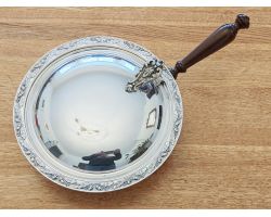 Lovely Antique Butler Serving Pan Dish Silver Plated (#100088)