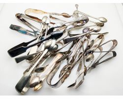 Job Lot Of 32 Sugar Tongs - Silver Plated Epns / Ns - Vintage & Antique (#100126)