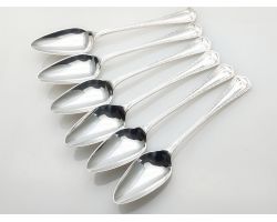 Nice Set Of 6 Grapefruit Spoons - Silver Plated Epns - Vintage (#100130)