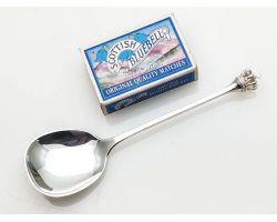Sterling Silver Denmark Danish Royal Crown Spoon Vintage (#100152)