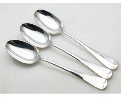 Mappin & Webb Hanoverian Rattail 3x Table Spoons Epns Silver Plated Vintage (#100161)