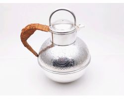 Gleaming Chased Guernsey Jersey Cream Jug Silver Plated Vintage (#100212)