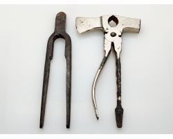 2x Antique Steel Crab / Lobster Hammer Prep Tools Utensils (#100227)