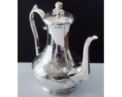 Superb Old Sheffield Plate Coffee Pot Dixon Silver Plated Antique (#100237)