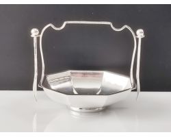 Unusual Silver Plated Olives Serving Dish With 2x Picks Antique (#100246)