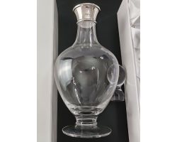 Superb Boxed Unused Sterling Silver & Blown Glass Decanter 2000 (#100255)