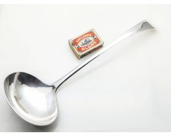 Old English Pattern Large Soup Ladle Silver Plated Jays Epns Antique (#100298)