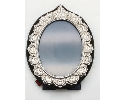 Sterling Silver Oval Easel Photo Frame - London 1987 (#100313)