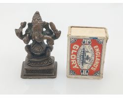 Ganesh Antique Bronze Small Indian Idol Figure - Ganesha (#100322)
