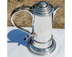 Huge Old Sheffield Plate 3 Pint Pitcher Flagon Jug C. 1790 Antique Silver Plated (#100332)