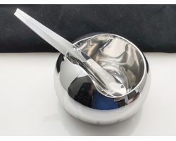 Georg Jensen Legacy Sugar Bowl & Spoon - Discontinued Stainless Denmark (#100337)