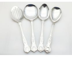 Kings Pattern - Large Servers Assortment Epns A1 Silver Plated Vintage (#100355)
