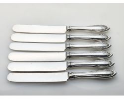 Community Sheraton 1910 Palette Side / Dessert Knives Silver Plated Antique (#100467)