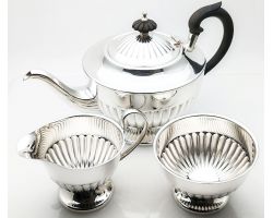 Excellent 3 Piece Silver Plated Tea Set - Parkin Sheffield - Vintage (#100544)