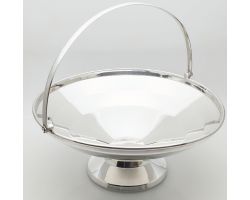 Art Deco Silver Plated Fruit Bowl Basket - Vintage (#100546)