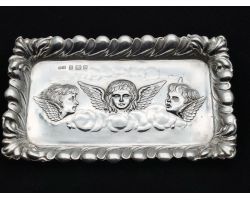 Sterling Silver 42g Reynolds Angels Cherubs Trinket Dish 1903 Antique (#100606)