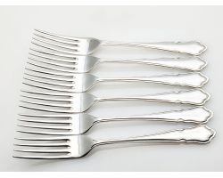 Dubarry Pattern - 6x Silver Plated Dinner Forks Epns A1 Sheffield Vintage (#100620)