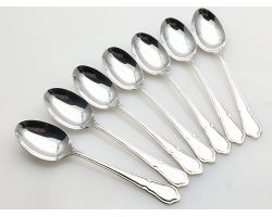 Dubarry Pattern - 7x Silver Plated Coffee Spoons Epns A1 Sheffield Vintage (#100625)