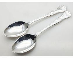 Kings Pattern - 2x Table Spoons - Silver Plated Epns A1 Sheffield (#100633)