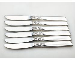Community South Seas Set Of 6 Side / Dessert Knives - Vintage (#100658)