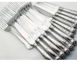 Kings Pattern 24 Piece Dinner / Side Forks & Cutlery Set Viners Stainless Steel (#100659)
