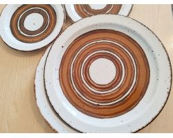 Midwinter Stonehenge Earth 2x 26cm Dinner & 2x 18cm Tea Plates - Vintage (#100678)