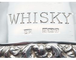 Sterling Silver Whisky Decanter Label Birmingham 1987 (#100692)