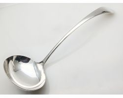 Old English Pattern Large Soup Ladle - Silver Plated - Epns A1 - Vintage (#100718)