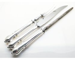 Dubarry Pattern - 3 Piece Carving Set Silver Plated Epns - Arthur Price (#100743)