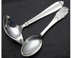 Prima Solvplet Childs Spoon & Ladle Silver Plated - Vintage - Sweden Swedish (#58518)