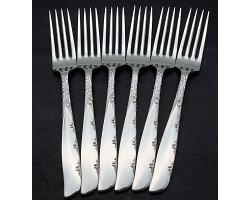 Smith Seymour New Elizabethan Dinner Forks - Silver Plated  - Vintage (#58541)