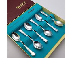 Ryals Fulwood Pattern - Silver Plated Tea Spoons - Vintage - Boxed (#58548)