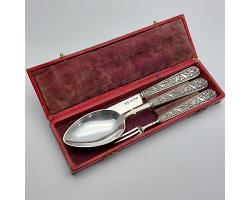 George Iv Sterling Silver Childs Cutlery Set 1822 Antique (#58730)