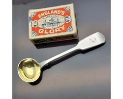 Lovely Sterling Silver Fiddle Salt Spoon Initial 'j' London 1834 Antique (#59459)