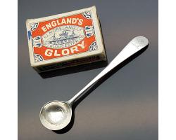 Unusual Sterling Silver Toronto 1891 On Georgian English Salt Spoon (#59464)