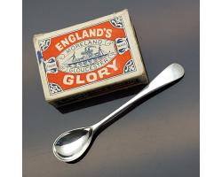 Sterling Silver Old English Mustard Spoon - Hutton Sheffield 1926 (#59465)