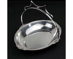 Antique Silver Plated Serving Dish With Detachable Handle - Goldsmiths Co (#59509)